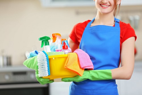 Professional cleaning of high-traffic carpets in a Sutton workplace