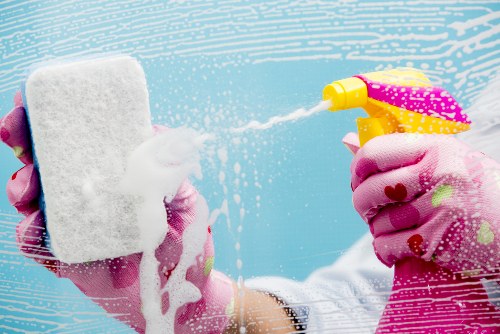 Local cleaner preparing a flat in Sutton for new occupants