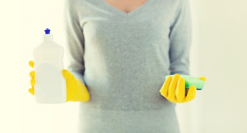 Domestic cleaning team preparing a flat in Sutton for a visit