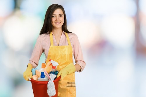 Team member reviewing terms and conditions for a cleaning service